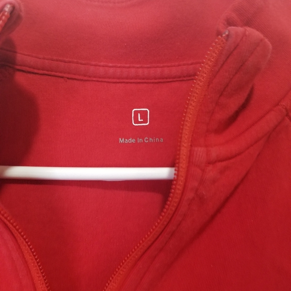 Apple Store Red Employee 1/4 Zip Pullover Size L - Picture 2 of 3
